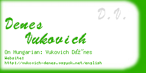 denes vukovich business card